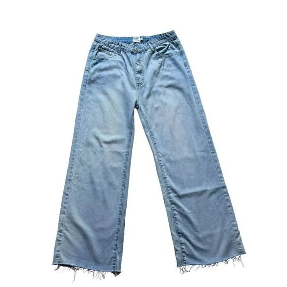 Princess Poly Xx Blue Denim cotton High waisted  Zip & button fastening Raw Hem - Picture 1 of 11